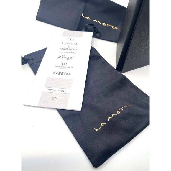 NEW LA MATTA LM3275 Eyeglass Frames COL. 02 NWT Rare 53-16 Case included Snake - Picture 9 of 10